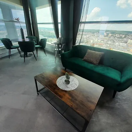 דירה Ikona Baltyku - Panoramic Penthouse - 28th Floor! Szklany Narozny Wierzcholek Sea Towers - Sea&city View